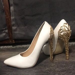 Gold detail heels